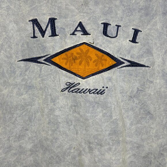 Yesterdays Sportswear Maui Hawaii T-Shirt Large Blue Tie-Dye Graphic Crewneck So - Picture 4 of 7